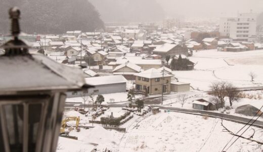 聖地、五龍山の新宮神社に祭られた五体の龍(吉賀町)。